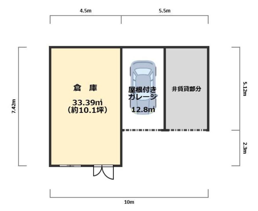 大阪市鶴見区今津南4-3-9 高井田中央貸倉庫の画像