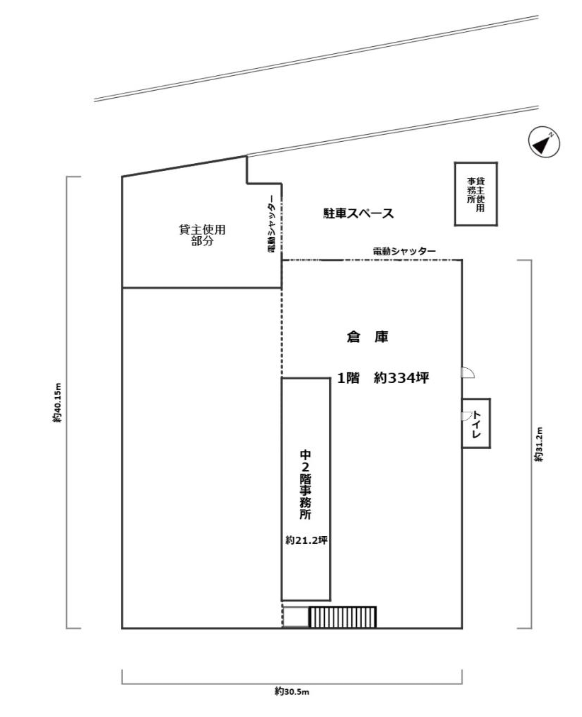 加古川市平岡町二俣 貸倉庫 355坪の画像