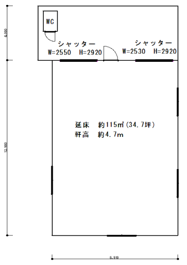 尼崎市神崎町 貸工場 35坪 寺内貸工場の画像