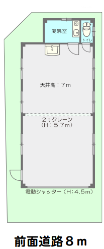 大阪市西淀川区大野 貸倉庫 24坪 井上興産第２倉庫の画像